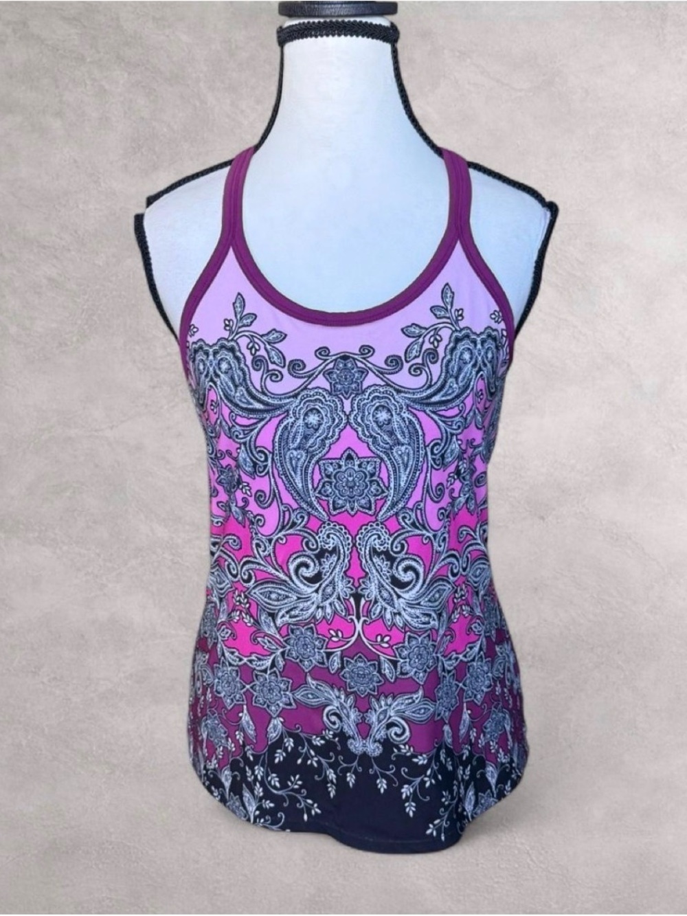 Athleta Paisley Print Racerback Tank Top -‎ Small